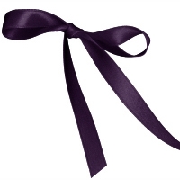 Plum Single Face Satin Ribbon