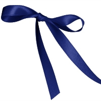 Cobalt Single Face Satin Ribbon