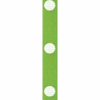 3/8 Inch Apple Green/White Dippy Dot Ribbon