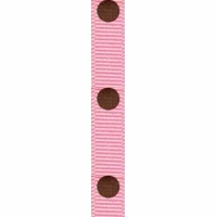 3/8 Inch Wild Orchid/Milk Chocolate Dippy Dot Ribbon