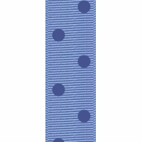 Offray 7/8 Inch Blue/Royal Dippy Dot Ribbon