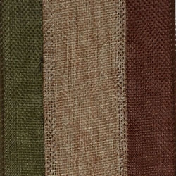 Brown/Green Brook Wire Edge Textured Ribbon