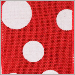 Red Dixie Dotted Burlap Ribbon