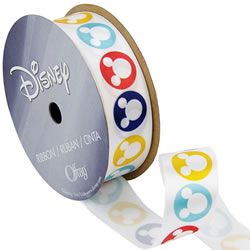 Circle Silhouette Mickey Mouse Club House Ribbon