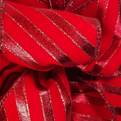 Red Surprise Me Wire Edge Christmas Ribbon