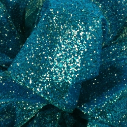Turquoise Party Time Wire Edge Glitter Ribbon