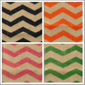 Burchev Chevron Burlap Ribbon