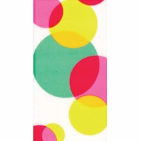 Offray White Fun Dots Satin Ribbon