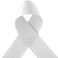 Offray White Grosgrain Ribbon