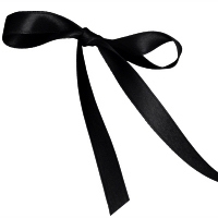 Black Single Face Satin Ribbon