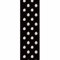 Offray Black Confetti Dots Ribbon