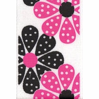 Offray Hot Pink Daisy Dots Grosgrain Ribbon