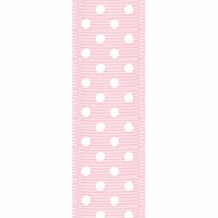 Offray Light Pink Confetti Dots Ribbon