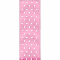 Offray Pink Swiss Dot Ribbon