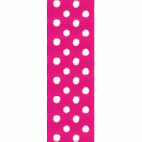 Offray Shocking Pink Confetti Dots Ribbon