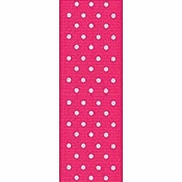 Offray Shocking Pink Swiss Dot Ribbon