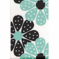 Offray Aqua Daisy Dots Grosgrain Ribbon