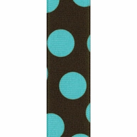 Offray Navajo Turquoise Random Dots Grosgrain Ribbon