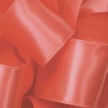 Coral Contessa Single Face Satin Wire Edge Ribbon