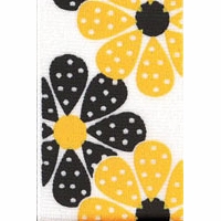 Offray Golden Rod Daisy Dots Grosgrain Ribbon