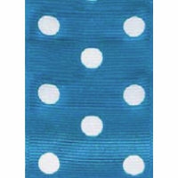 Island Blue Polka Dot Grosgrain Ribbon