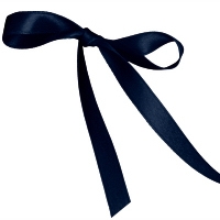 Navy Single Face Satin Ribbon