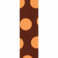 Offray Orange Cream Random Dots Grosgrain Ribbon
