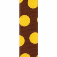 Offray Maize Random Dots Grosgrain Ribbon