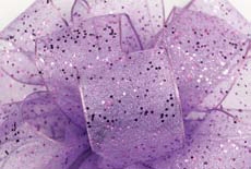 Lavender Cosmic Wire Edge Sheer Ribbon