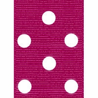 Wild Berry Polka Dot Grosgrain Ribbon