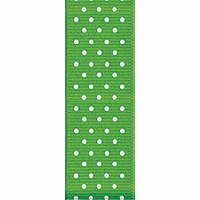Offray Apple green Swiss Dot Ribbon