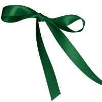 Forest Green Single Face Satin Ribbon