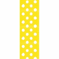 Offray Maize Confetti Dots Ribbon