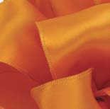 Orange Contessa Single Face Satin Wire Edge Ribbon