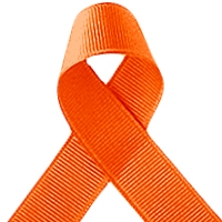 Offray Bright Orange Grosgrain Ribbon