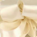 Ivory Contessa Single Face Satin Wire Edge Ribbon