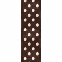 Offray Brown Confetti Dots Ribbon