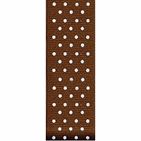 Offray Milk Chocolate Swiss Dot Ribbon