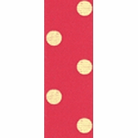 Offray 7/8 Inch French Pink/Orange Cream Dippy Dot Ribbon