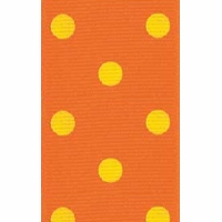 1 1/2 Inch Orange/Yellow Dippy Dot Ribbon
