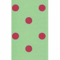1 1/2 Inch Mint/Rose Dippy Dot Ribbon