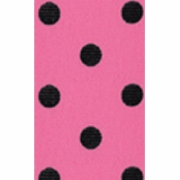 1 1/2 Inch Hot Pink/Black Dippy Dot Ribbon