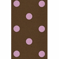 1 1/2 Inch Milk Chocolate/Wild Orchid Dippy Dot Ribbon