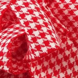Red/White All Hounds Houndstooth Ribbon