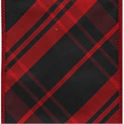 Black/Red Alvin, Wire Edge Plaid