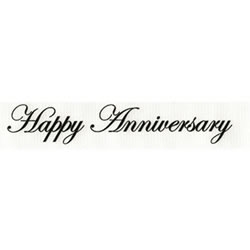 Black/White Anniversary Satin Ribbon