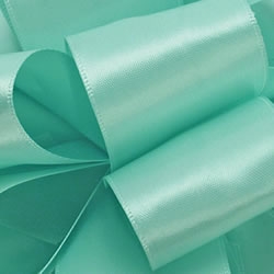 Aqua Double Face Satin Ribbon