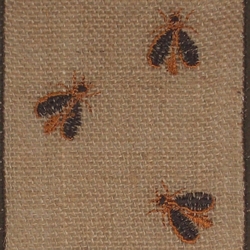 Natural Beehive, Wire Edge Burlap Ribbon