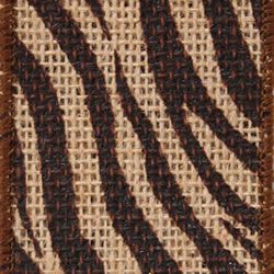 Bengal Striped Burlap Ribbon