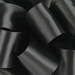 Black Double Face Satin Ribbon